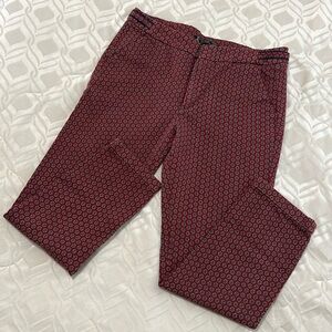 Elegant Cropped Patterned Pants